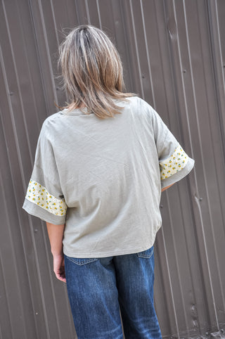 Smoky Grey Relaxed-fit Cotton Top