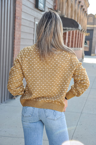Snowflake Jacquard Button-Down Sweater Cardigan