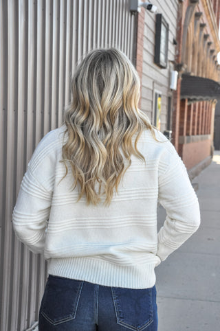 Soft Pintuck Crew Sweater