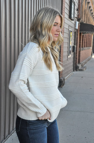 Soft Pintuck Crew Sweater