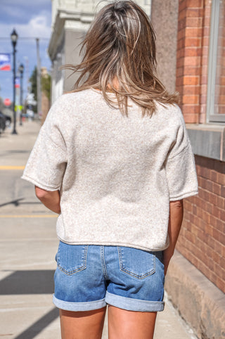 Soft-Touch Button-Up Sweater