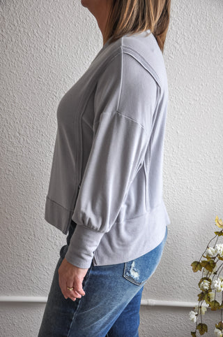 Solid Comfort Fit Round Neck Sweatshirt