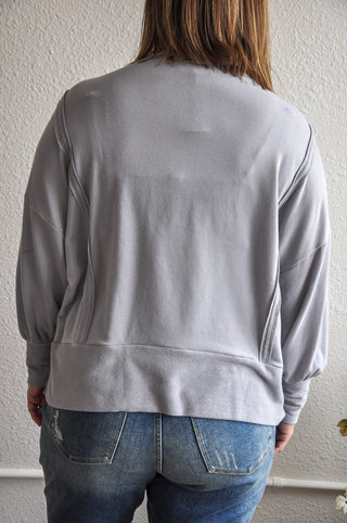 Solid Comfort Fit Round Neck Sweatshirt