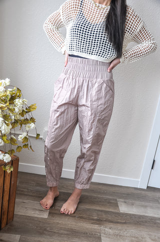 Solid Smocked Waistband Jogger