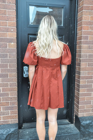 Square Neck Puff Sleeve Dress