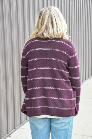 Starlit Stripe LS Cardigan