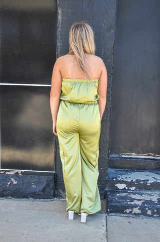 Strapless Straight Leg Jumpsuit