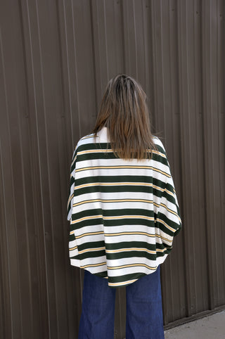 Striped Oversized Crewneck Top