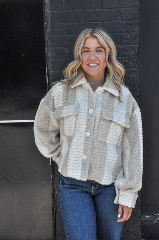 Striped Shearling Jacket