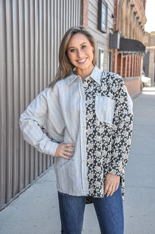 Stripes/Floral Mix And Match Shirt | JQ Clothing Co.