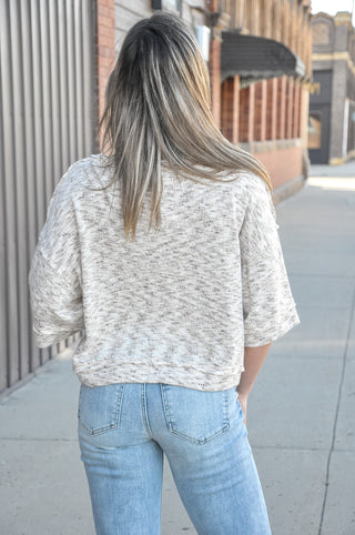 Sunday Charm Marled Knit Top