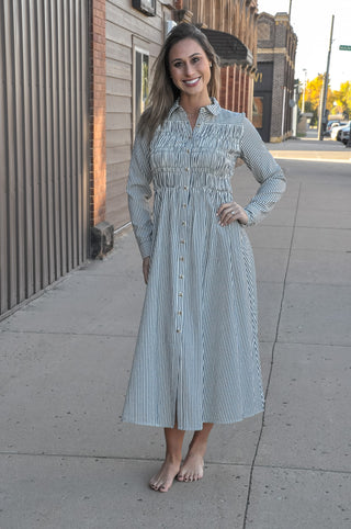 Sunday Poise LS Midi Dress