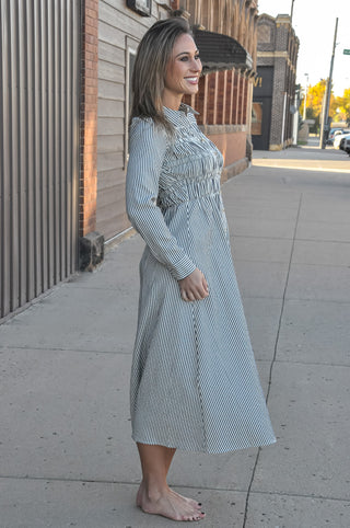 Sunday Poise LS Midi Dress