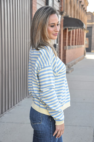 Sunday Stripe Polo Sweater