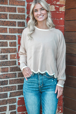 Sutton Scalloped Hem Sweater