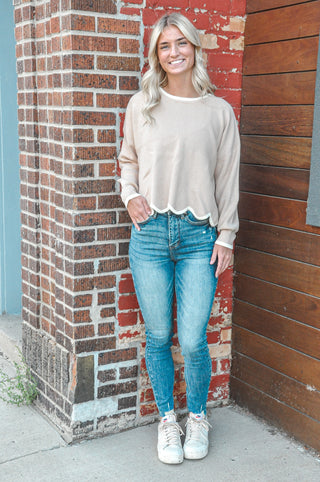 Sutton Scalloped Hem Sweater