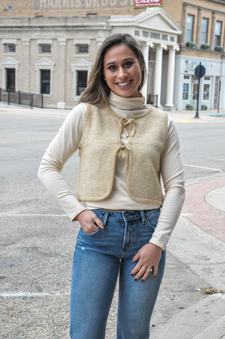 Sweater Vest With Front Ties
