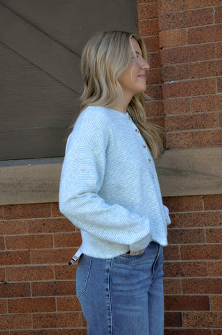 Sweetest Striped Button-up Sweater