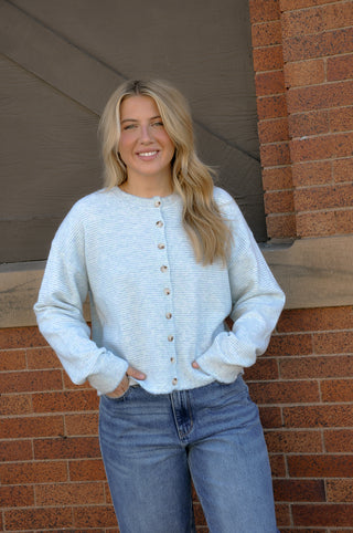 Sweetest Striped Button-up Sweater