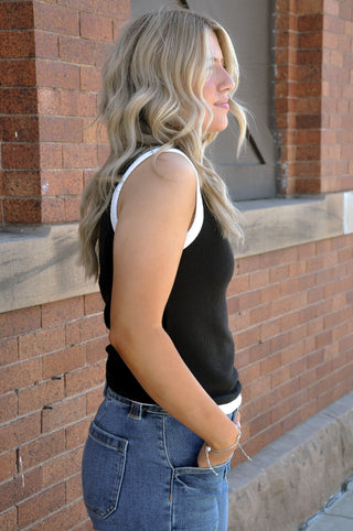 Tank Top with Color Contrast Outline