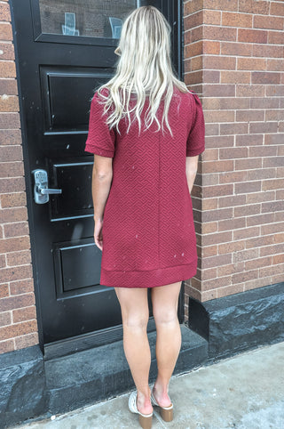 Teanna Textured SS Mini Dress