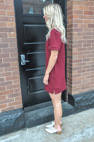 Teanna Textured SS Mini Dress