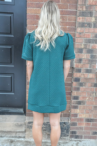 Teanna Textured SS Mini Dress