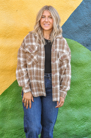 Teddy Plaid Oversized Jacket