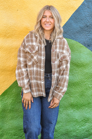 Teddy Plaid Oversized Jacket