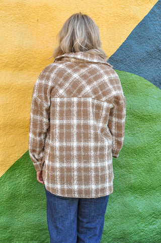 Teddy Plaid Oversized Jacket