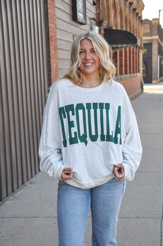 'Tequila' Graphic Sweatshirt Top