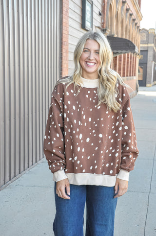 Thankful 2-Sided Mock Sweatshirt