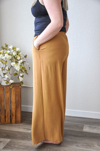 The Basic Banded Wide Leg Pant