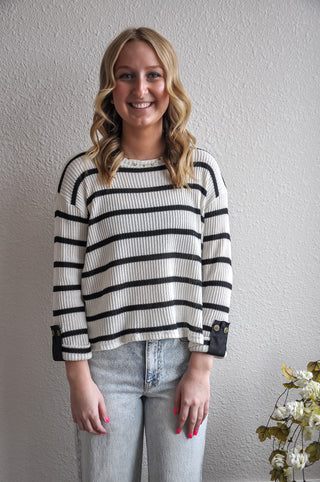 The Basic Black & White Striped Top