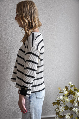 The Basic Black & White Striped Top