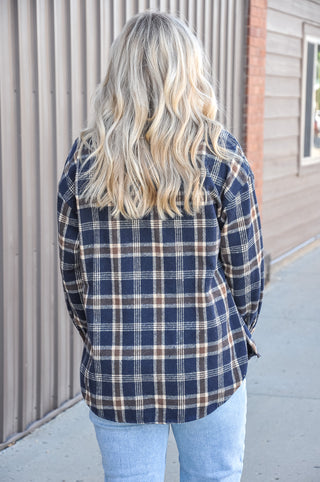 The Brushed Flannel Plaid Corduroy Shacket