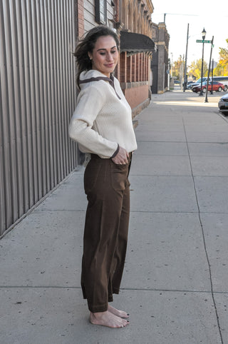 The LS Collared Contrast Detail Sweater