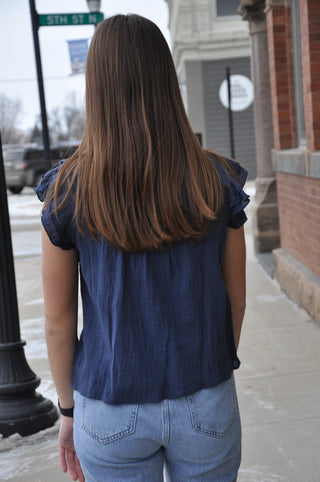 The Maude Pin Tuck and Ruffle Top