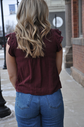 The Maude Pin Tuck and Ruffle Top