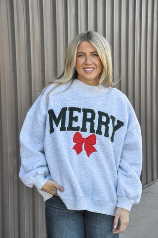 The Merry Bow Mockneck Sweatshirt