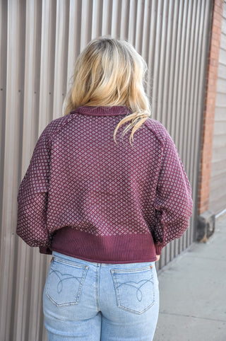 The Patterned Mock Neck Sweater