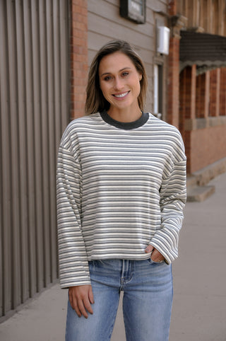 The Striped Long Sleeve Top