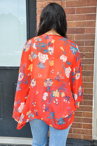 The Wanderlust Flower Printed Kimono