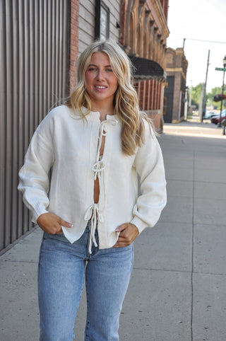 Tie Closure Soft Knit Cardigan | JQ Clothing Co.