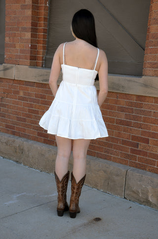 Tiered Bustier Summer Mini Dress