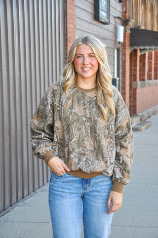 Tree Camouflage Crew Neck Sweatshirt