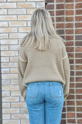 Two-Sided Color Block Sweater