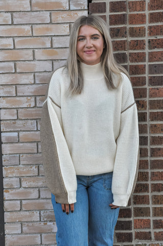 Two-Sided Color Block Sweater