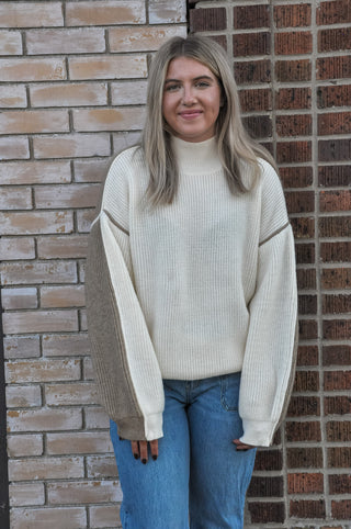 Two-Sided Color Block Sweater