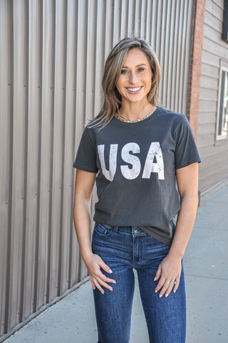 USA Block Graphic SS Tee
